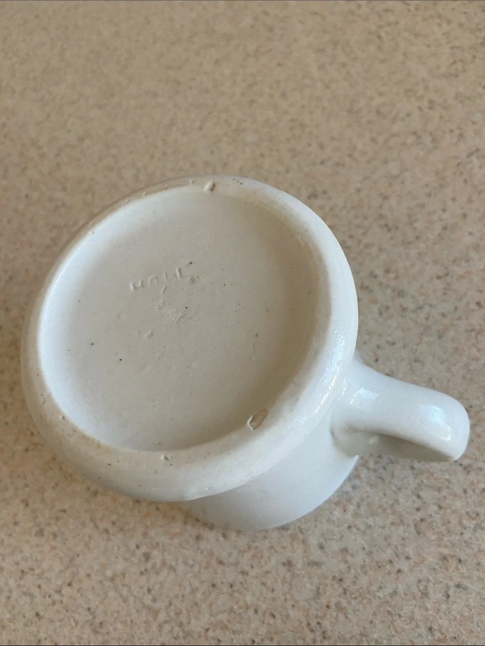 Antique White Ironstone Shaving Mug Union Barber Cup Vintage